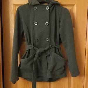 Hooded dress coat